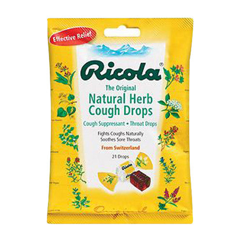 Ricola Natural Herb Cough Drops, Original - 21 Ea